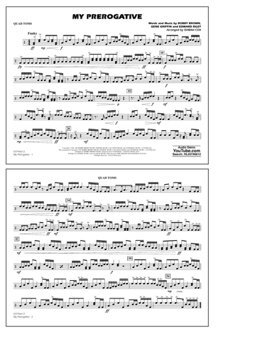 My Prerogative (arr. Ishbah Cox) - Quad Toms