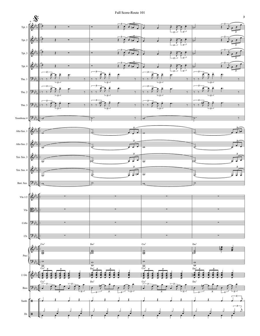 Route 101 Route 101 Jazz Ensemble scores gallery preview page 3