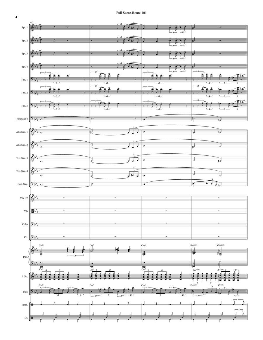 Route 101 Route 101 Jazz Ensemble scores gallery preview page 4