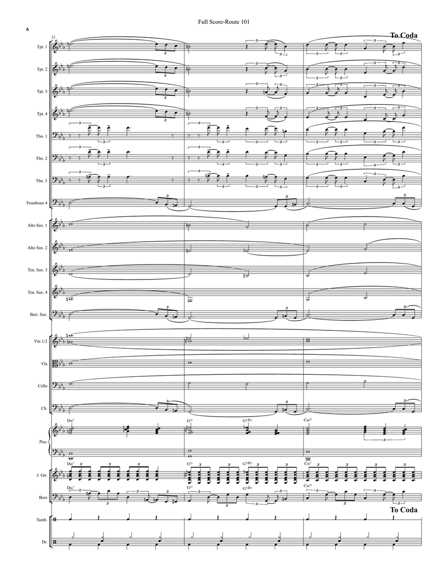 Route 101 Route 101 Jazz Ensemble scores gallery preview page 6