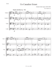 Un Canadien Errant (for string quartet)
