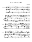 Clarinet Sonata in Eb, 1st mov.