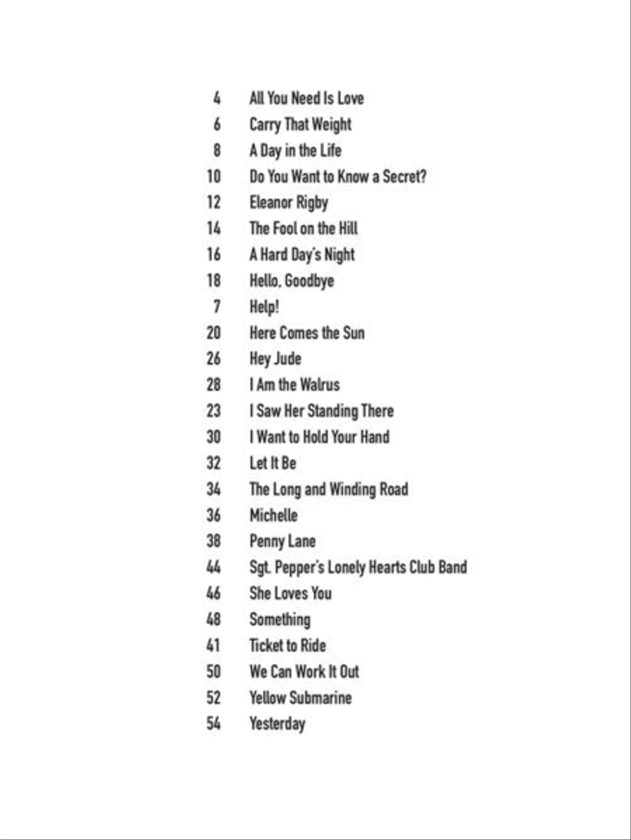 The Beatles for Xylophone Percussion scores gallery preview page 3