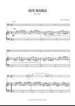 Schubert Ave Maria in B flat major [Bb] • baritone voice sheet music with easy piano accompaniment