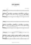 Schubert Ave Maria in F sharp major [F#] • baritone voice sheet music with easy piano accompaniment