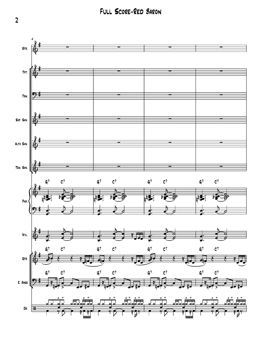 Red Baron Red Baron Jazz Ensemble scores gallery preview page 2