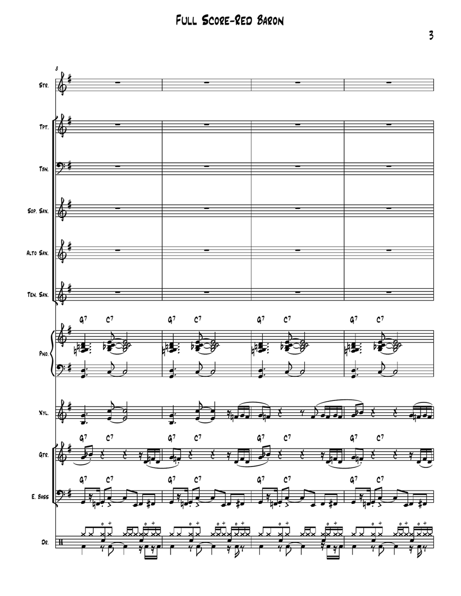 Red Baron Red Baron Jazz Ensemble scores gallery preview page 3