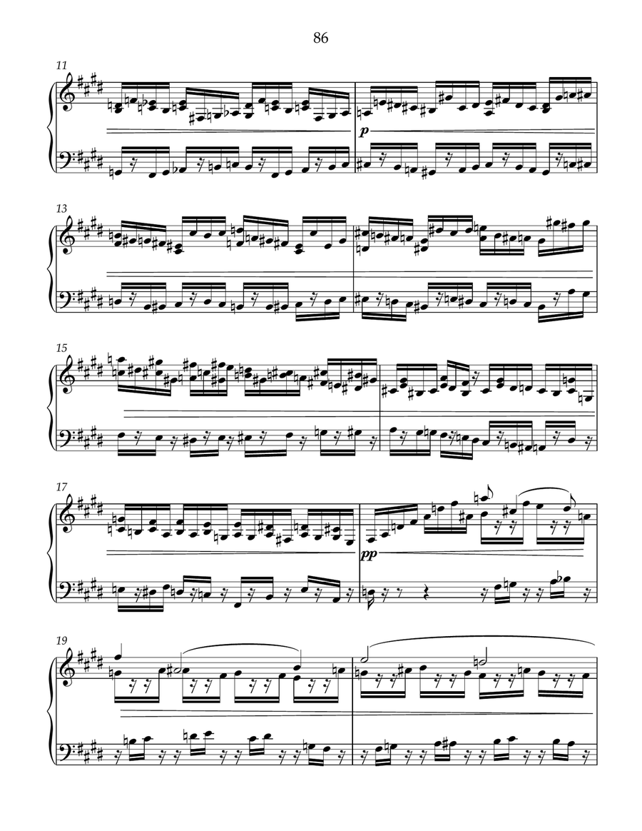 Etude-caprice #10 for free bass button accordion. Accordion scores gallery preview page 2