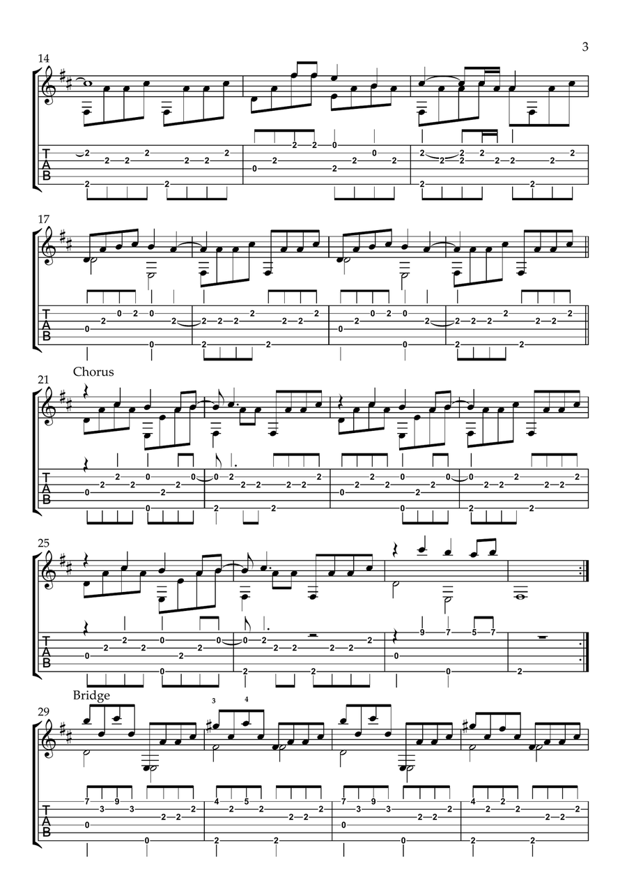 Say Yes To Heaven Acoustic Guitar scores gallery preview page 3