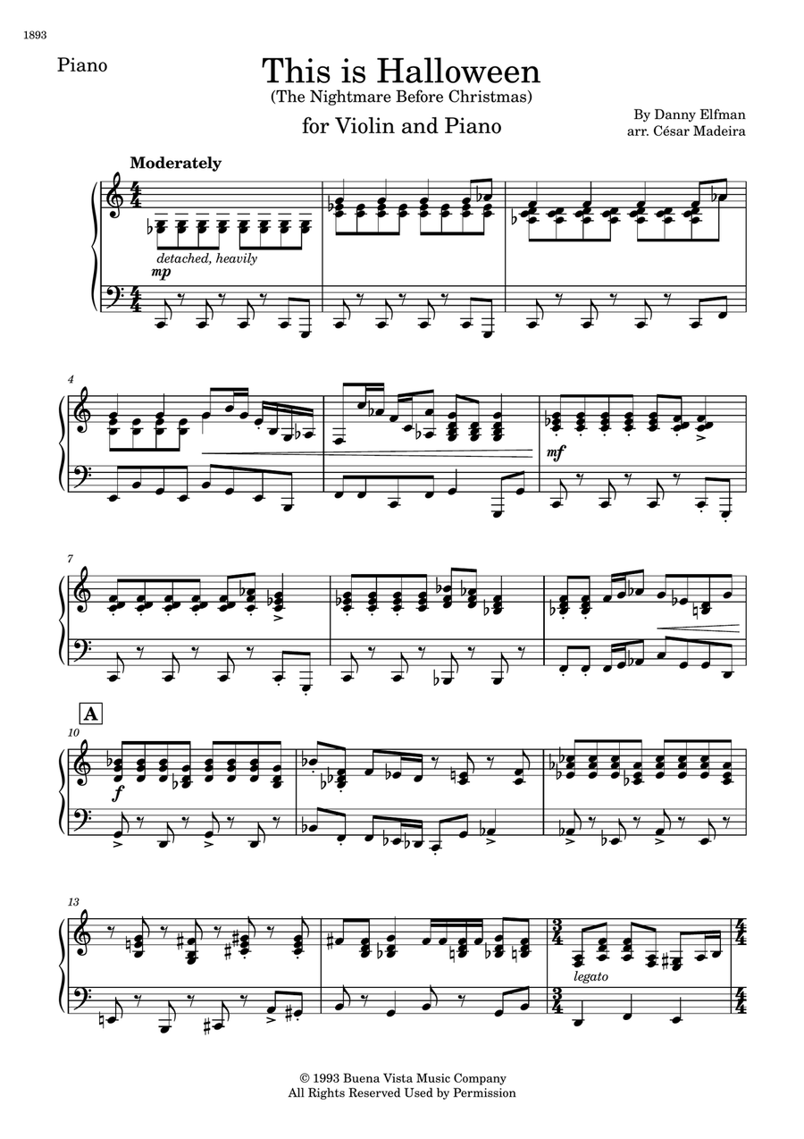 This Is Halloween This Is Halloween Violin Solo scores gallery preview page 3