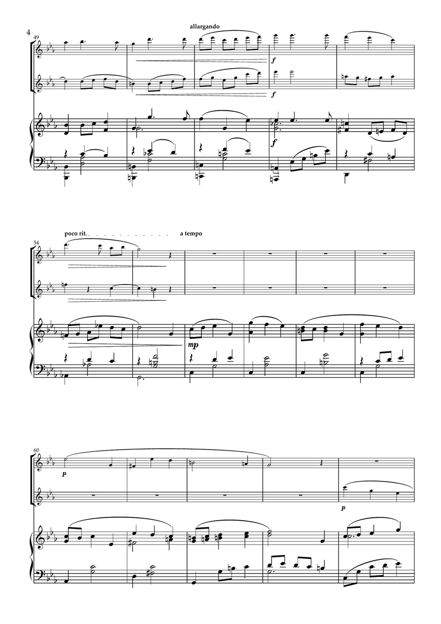 Nocturne. Original for Flute Duet and Piano Flute Duet scores gallery preview page 5