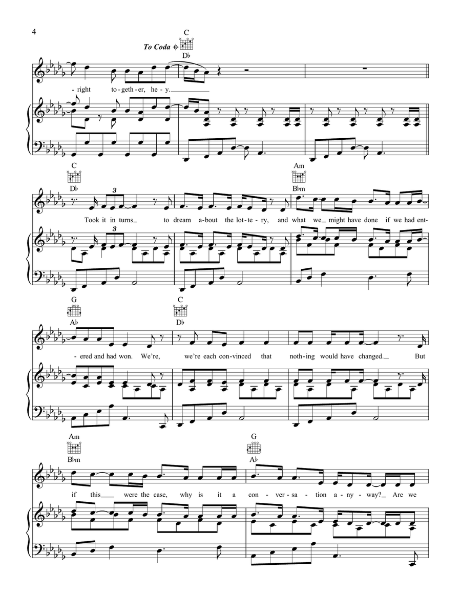 Pretty Shining People Pretty Shining People Piano, Vocal, Guitar scores gallery preview page 4