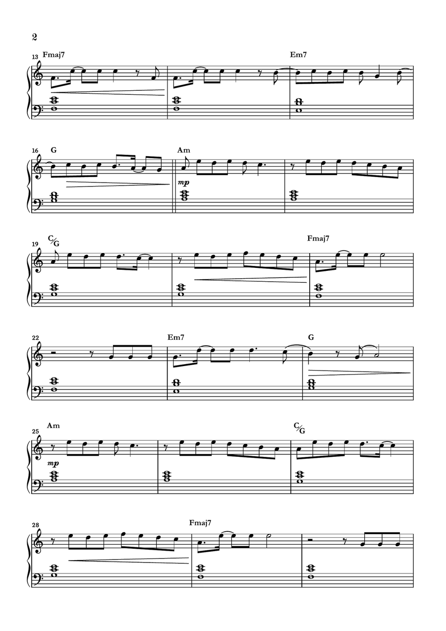 Señorita Easy Piano scores gallery preview page 2