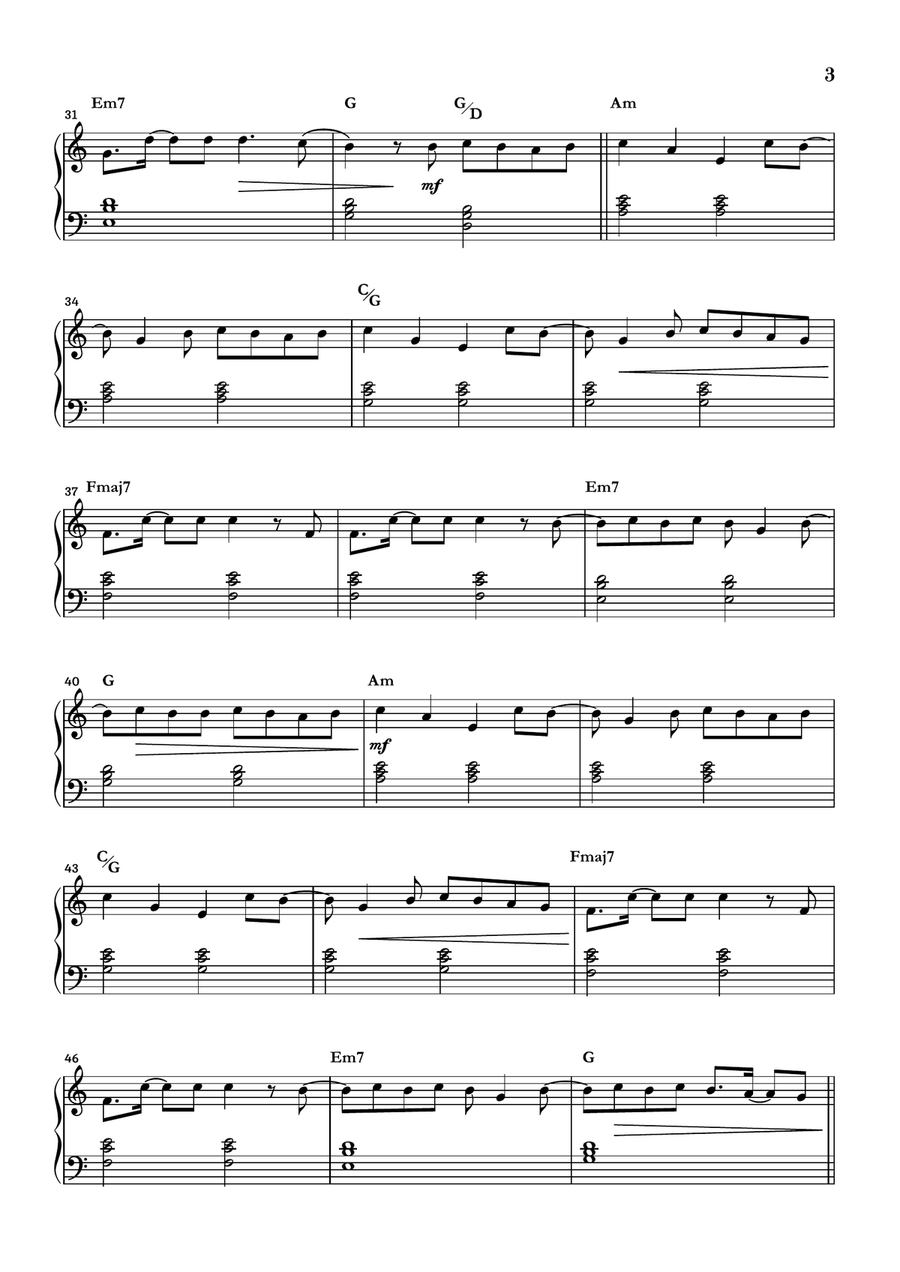 Señorita Easy Piano scores gallery preview page 3