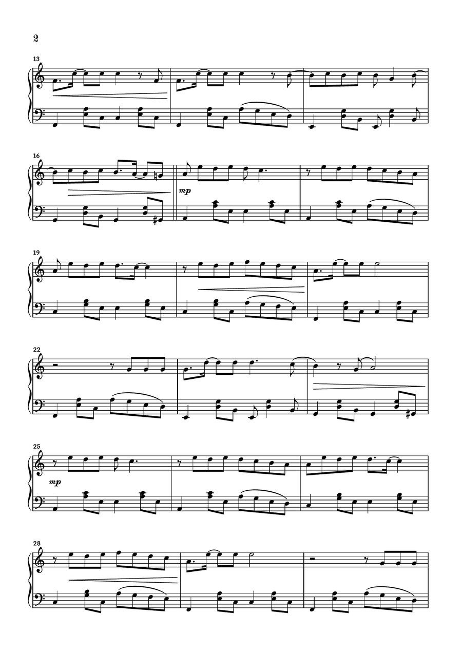 Señorita Piano Solo scores gallery preview page 2