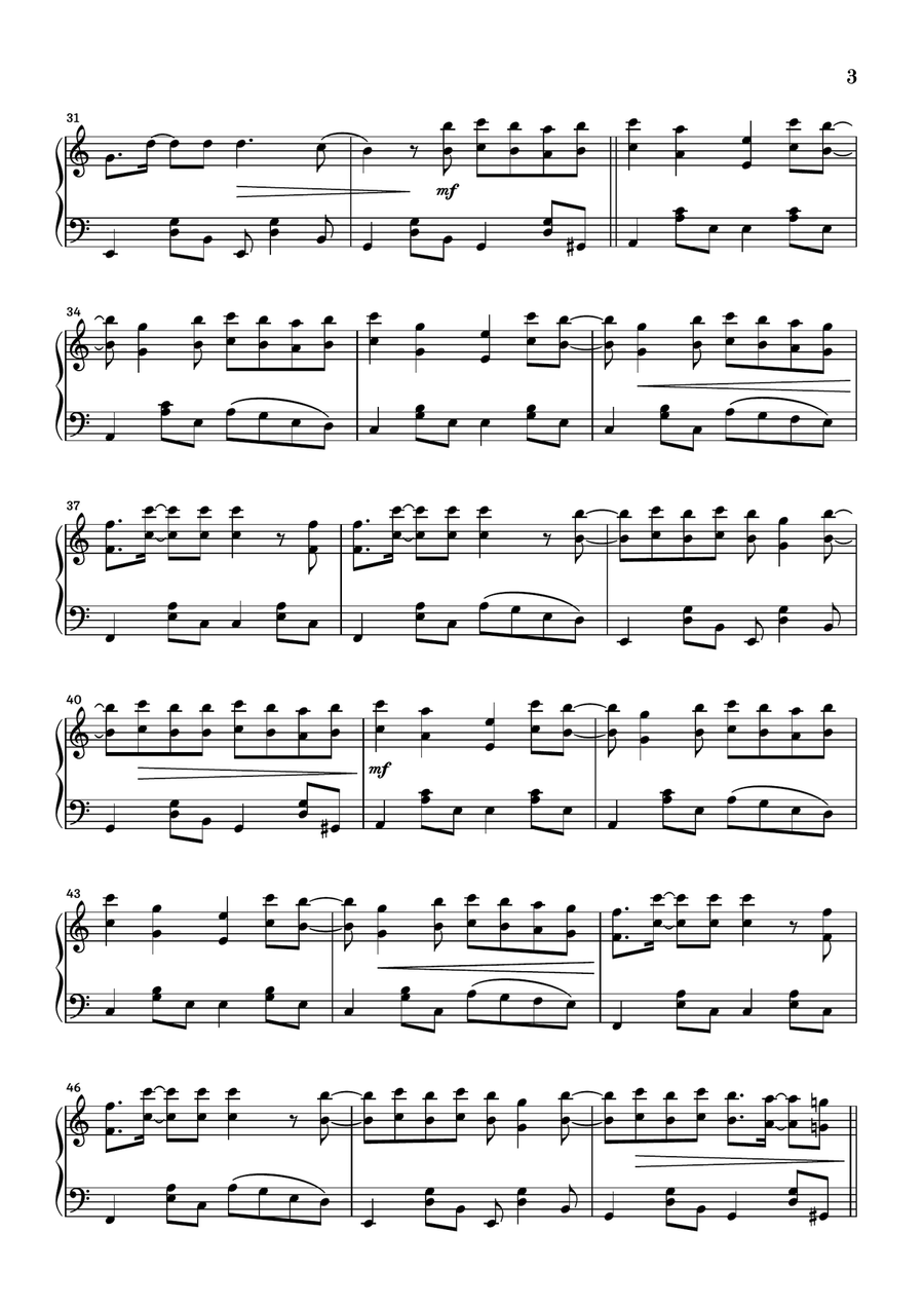 Señorita Piano Solo scores gallery preview page 3