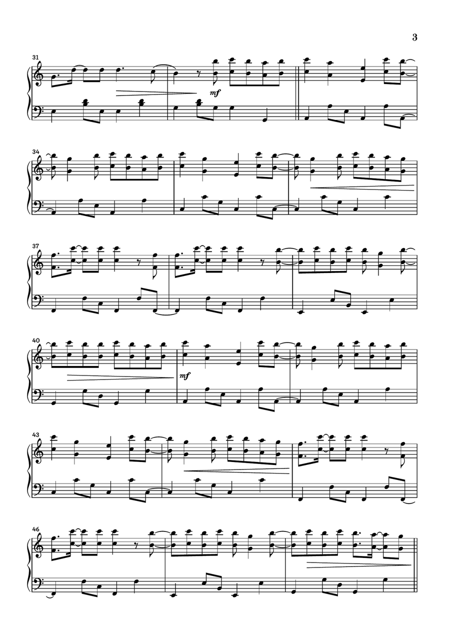 Señorita Piano Solo scores gallery preview page 3