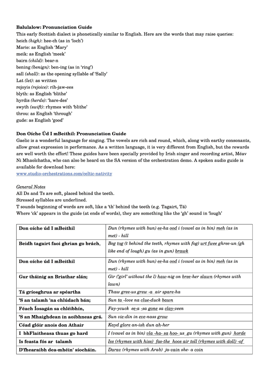 A Celtic Nativity (SA Version) SA scores gallery preview page 2