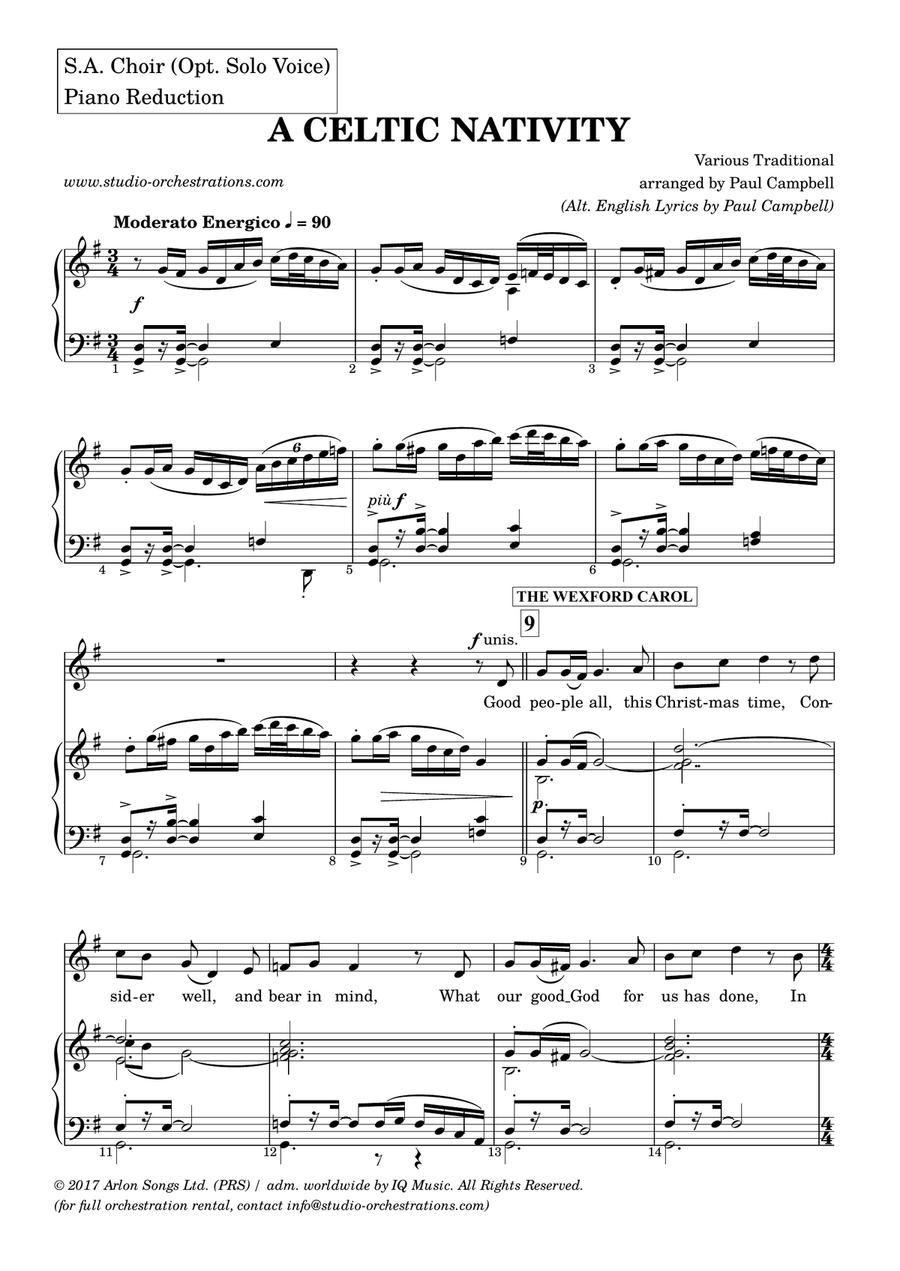 A Celtic Nativity (SA Version) SA scores gallery preview page 3