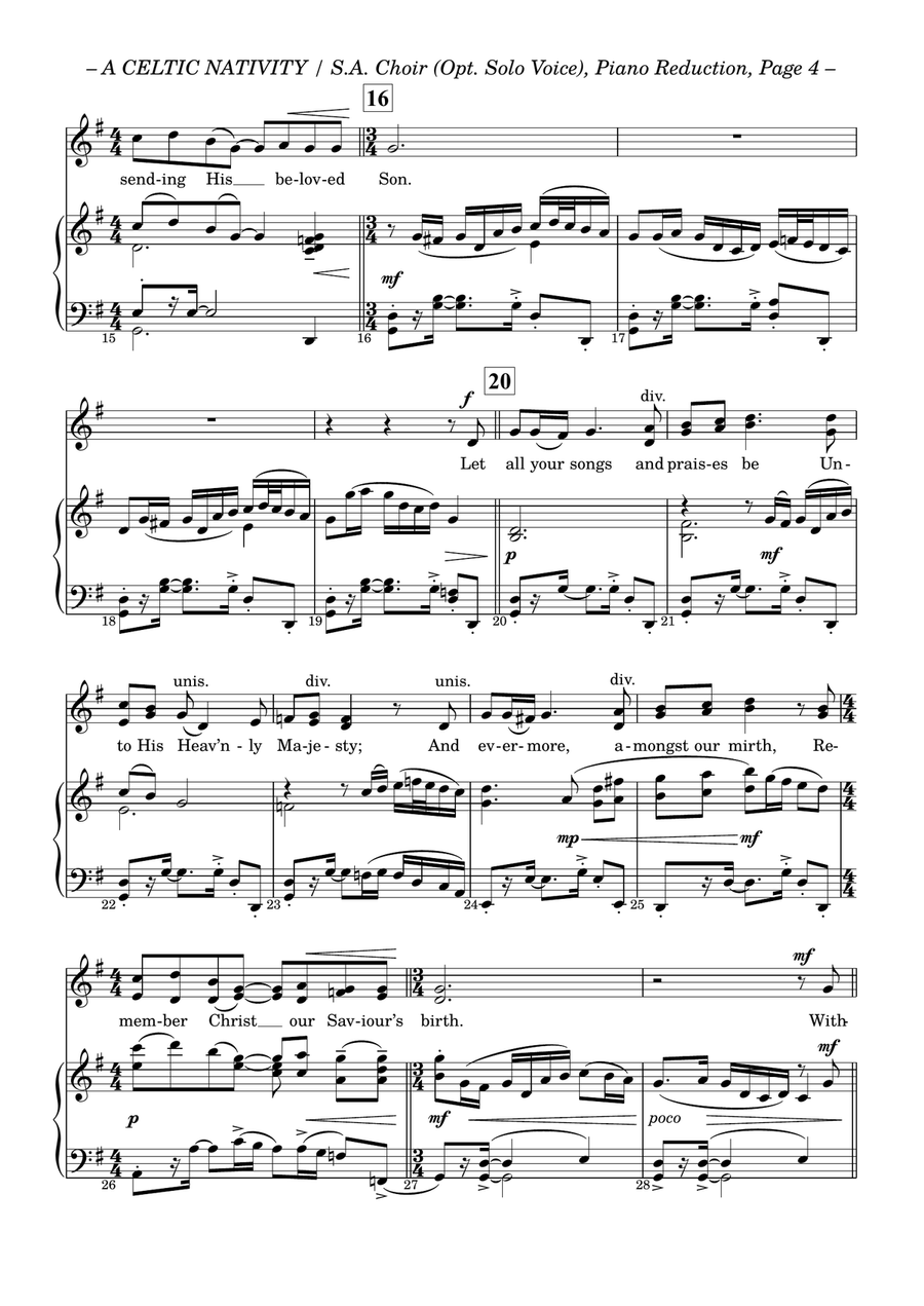 A Celtic Nativity (SA Version) SA scores gallery preview page 4