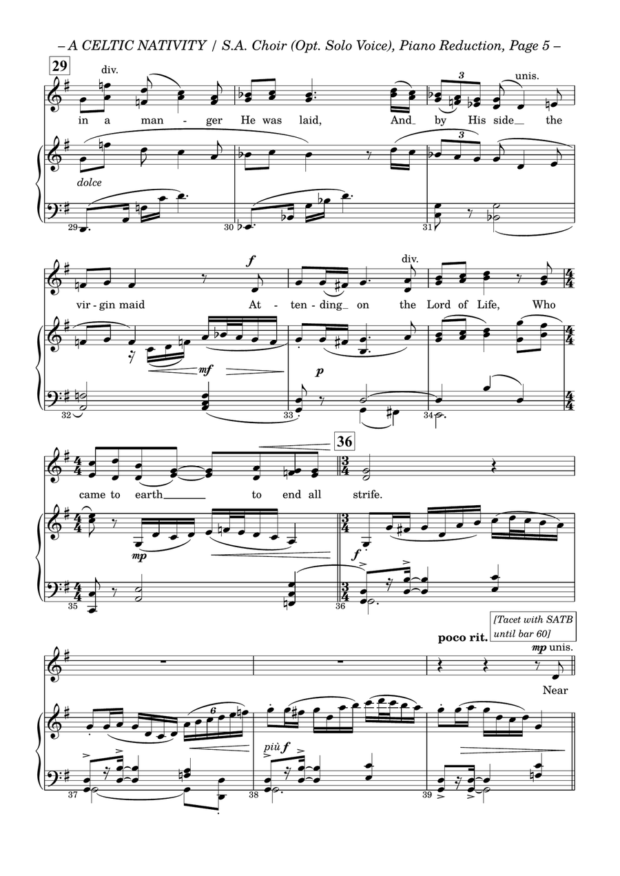 A Celtic Nativity (SA Version) SA scores gallery preview page 5