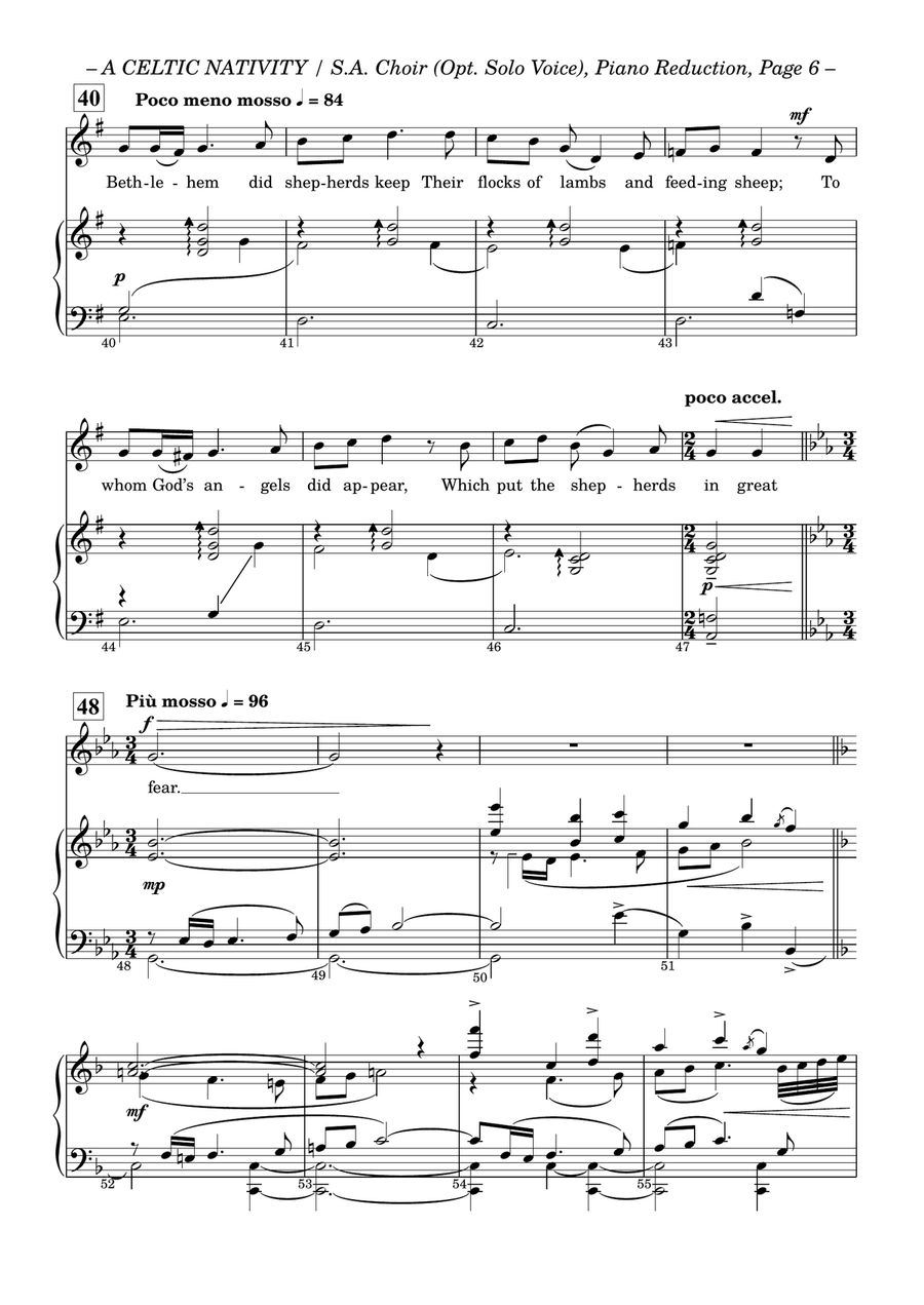 A Celtic Nativity (SA Version) SA scores gallery preview page 6