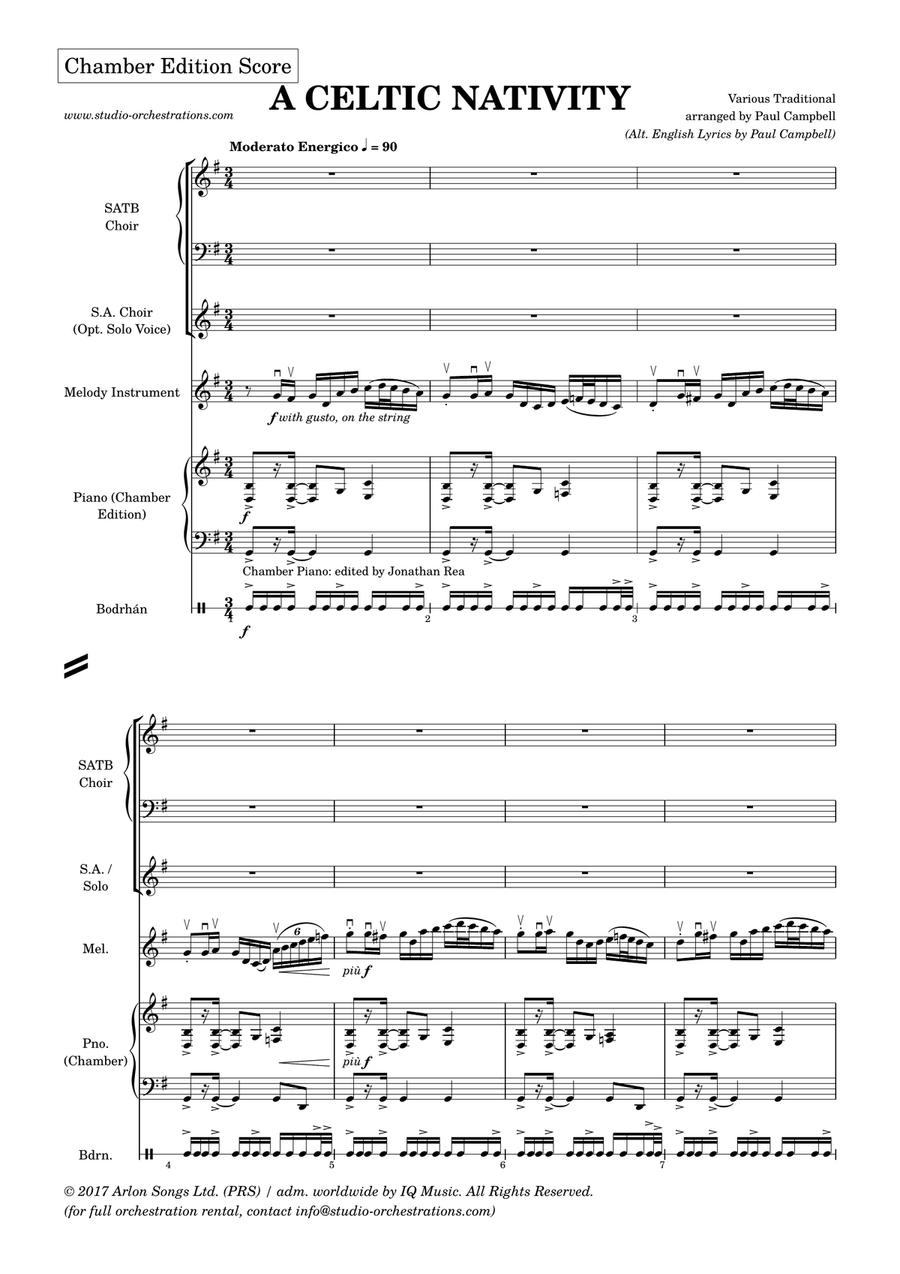 A Celtic Nativity (Chamber Edition Parts) Small Ensemble scores gallery preview page 3