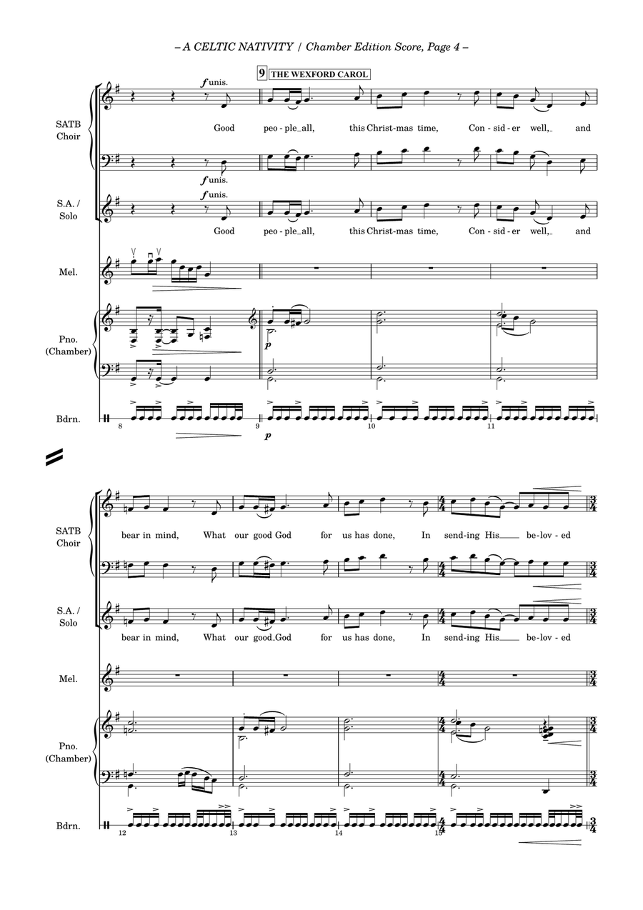 A Celtic Nativity (Chamber Edition Parts) Small Ensemble scores gallery preview page 4