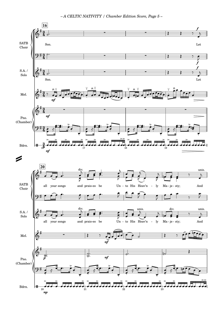 A Celtic Nativity (Chamber Edition Parts) Small Ensemble scores gallery preview page 5