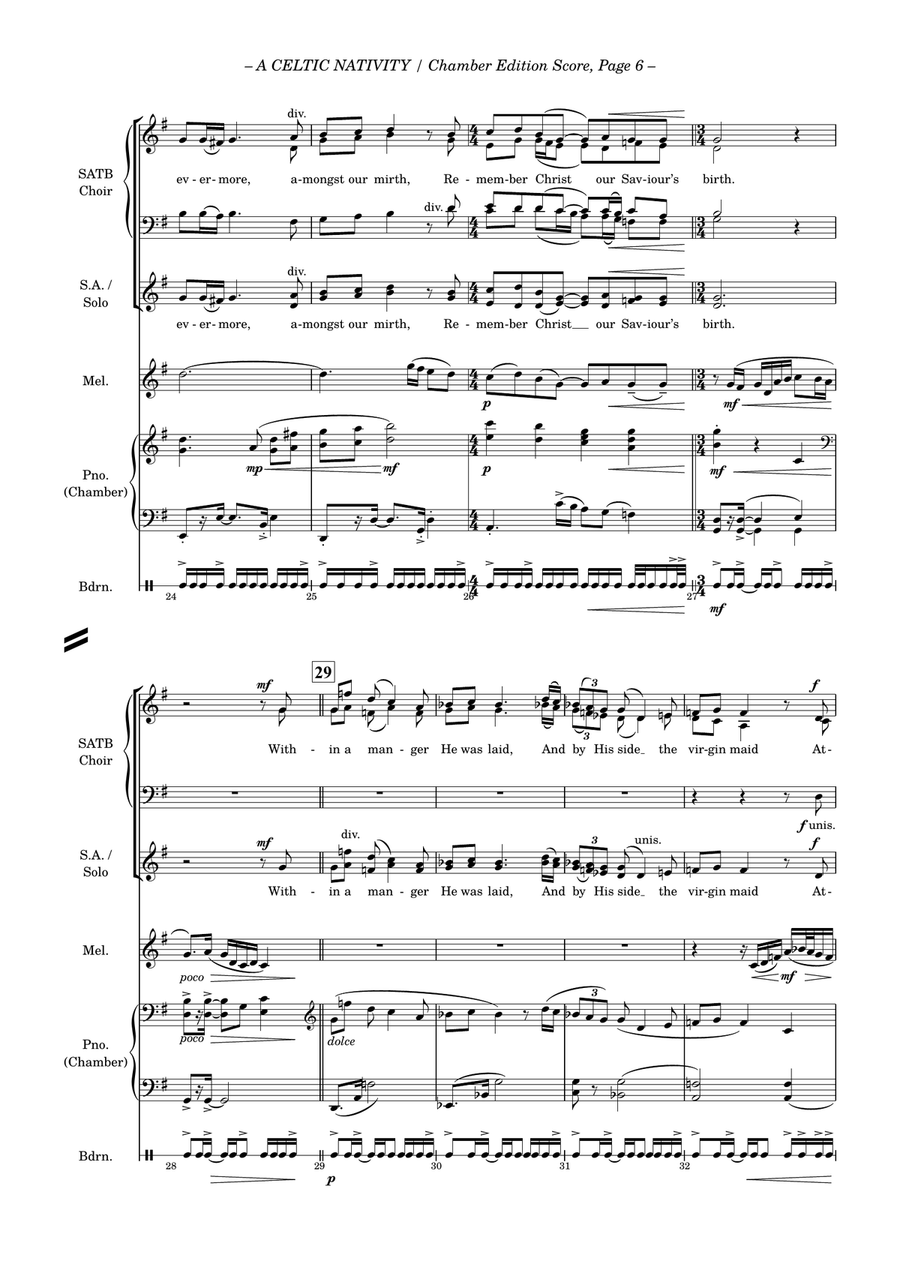 A Celtic Nativity (Chamber Edition Parts) Small Ensemble scores gallery preview page 6