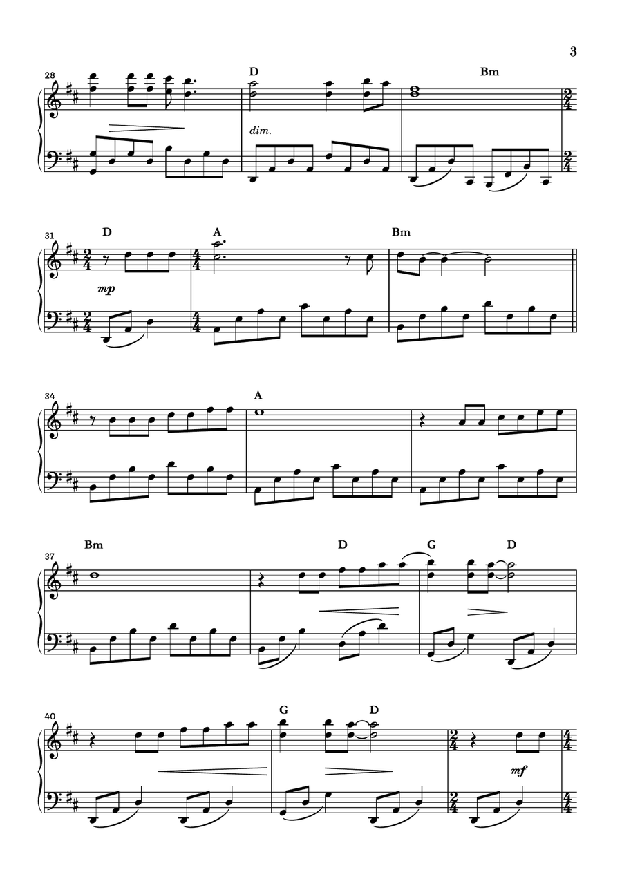 The Sound Of Silence Piano Solo scores gallery preview page 3