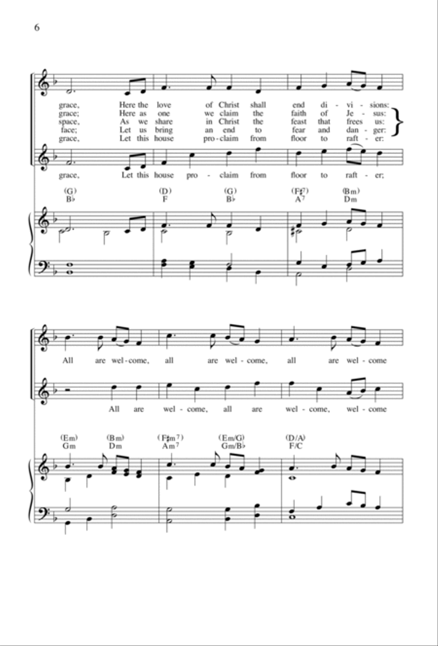 All Are Welcome | Download Edition 4-Part scores gallery preview page 6