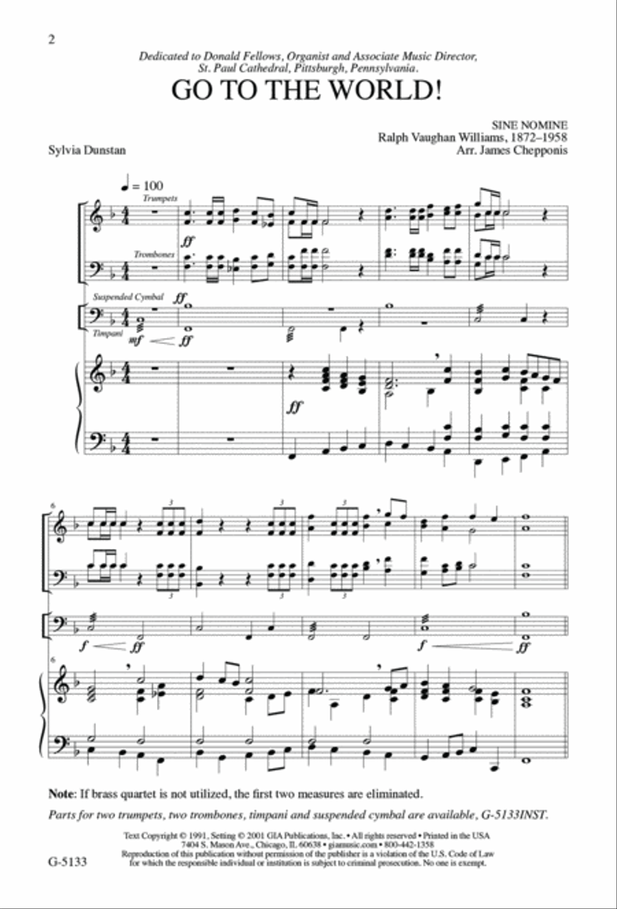 Go to the World! | Download Edition 4-Part scores gallery preview page 2