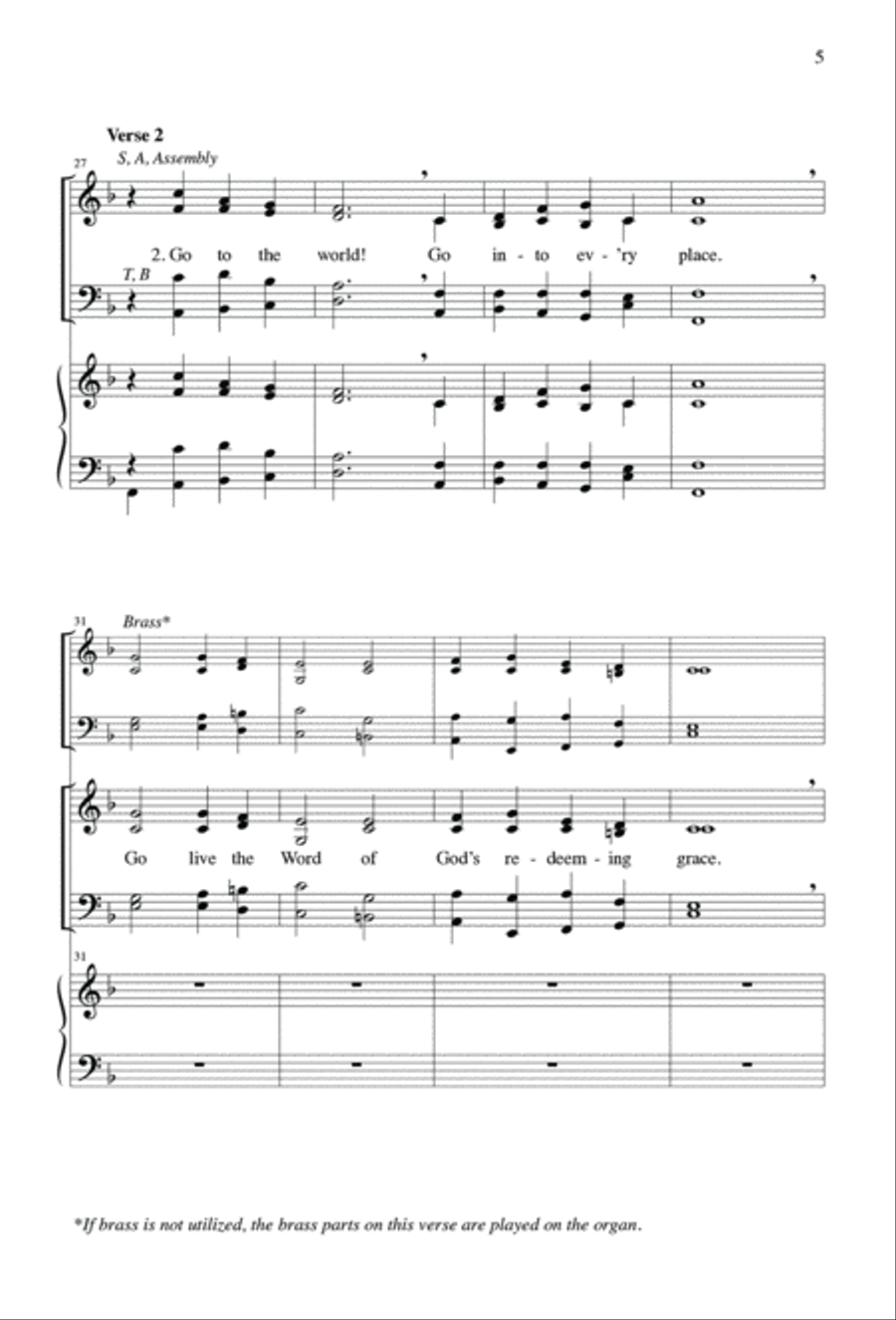 Go to the World! | Download Edition 4-Part scores gallery preview page 5