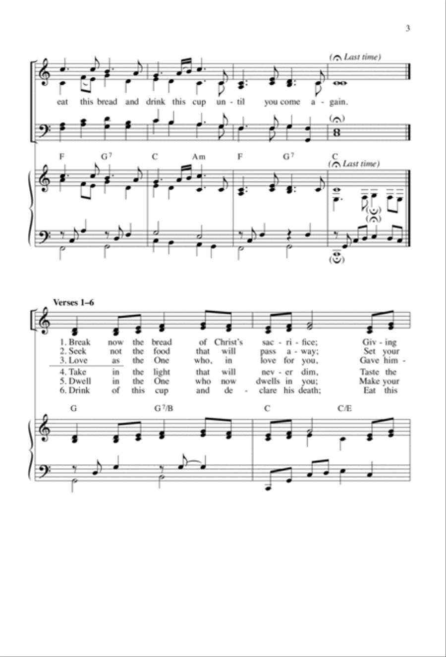 Pan de Vida Eterna / Bread of Life from Heaven 4-Part scores gallery preview page 3
