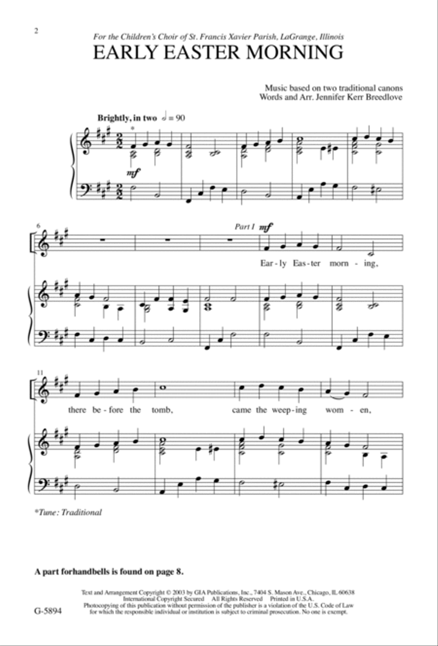 Early Easter Morning Early Easter Morning 2-Part scores gallery preview page 2