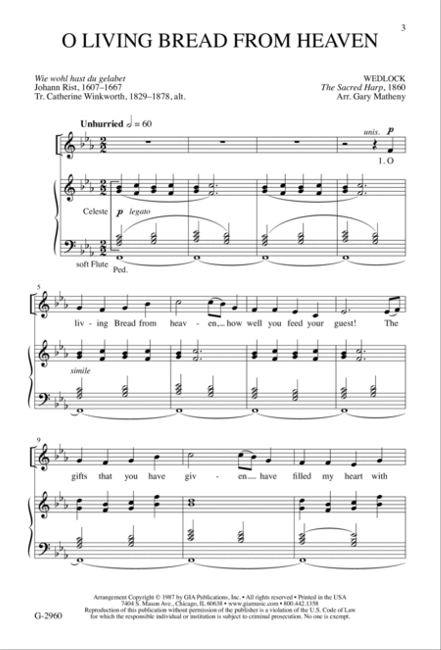 O Living Bread from Heaven 2-Part scores gallery preview page 2