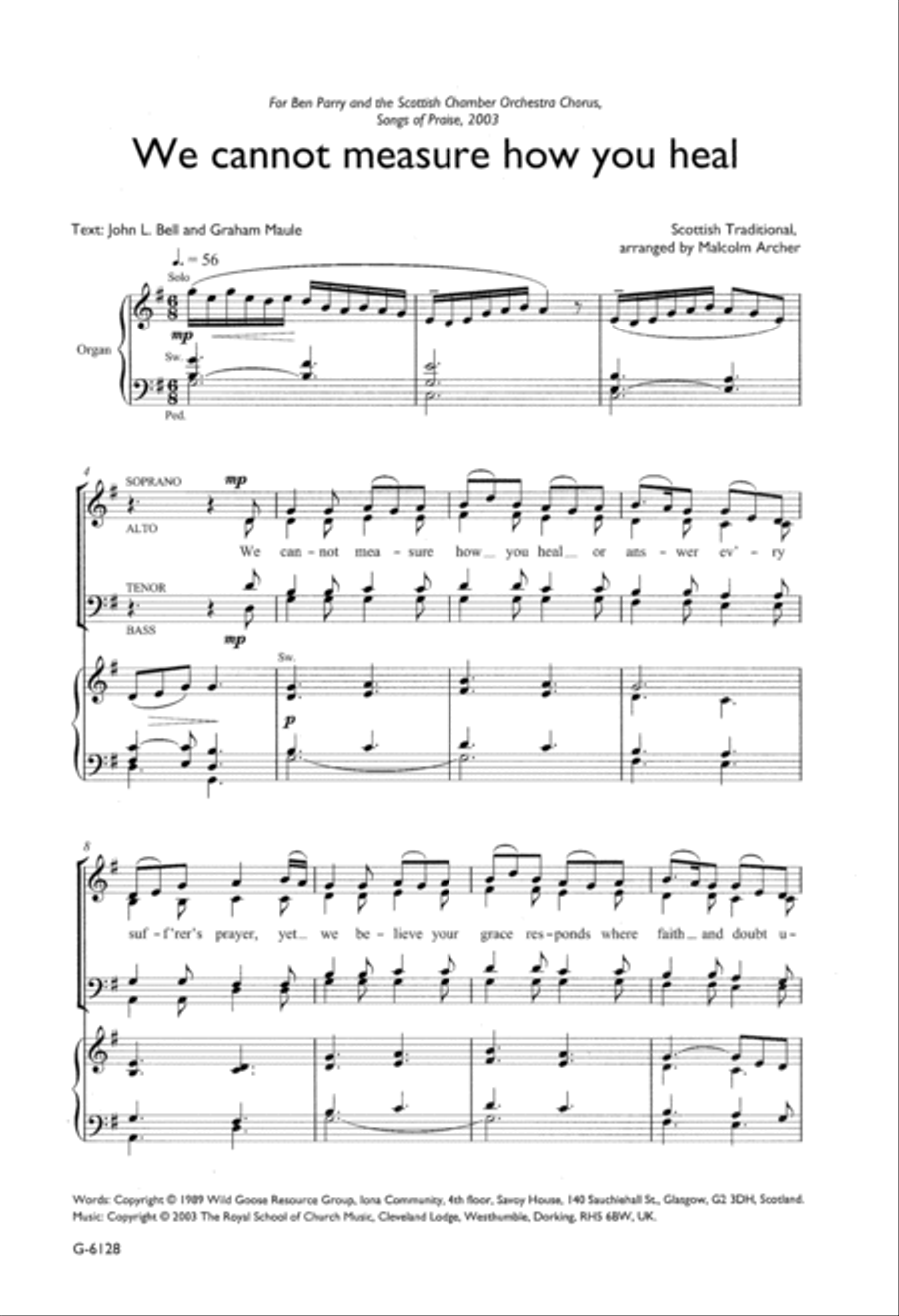 We Cannot Measure How You Heal | Download Edition 4-Part scores gallery preview page 3