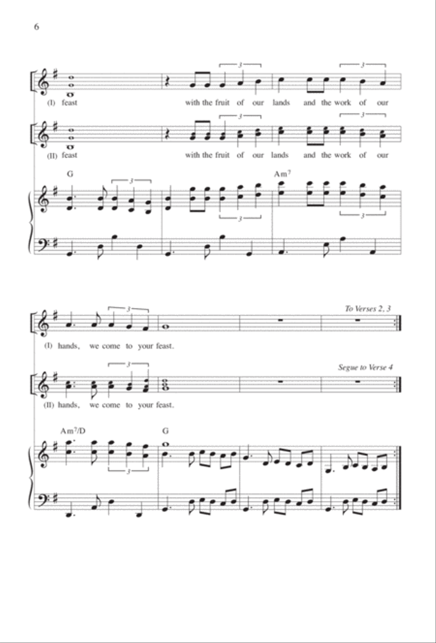We Come to Your Feast We Come to Your Feast 3-Part scores gallery preview page 6