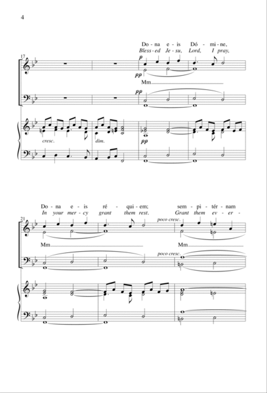 Pie Jesu Pie Jesu 4-Part scores gallery preview page 4