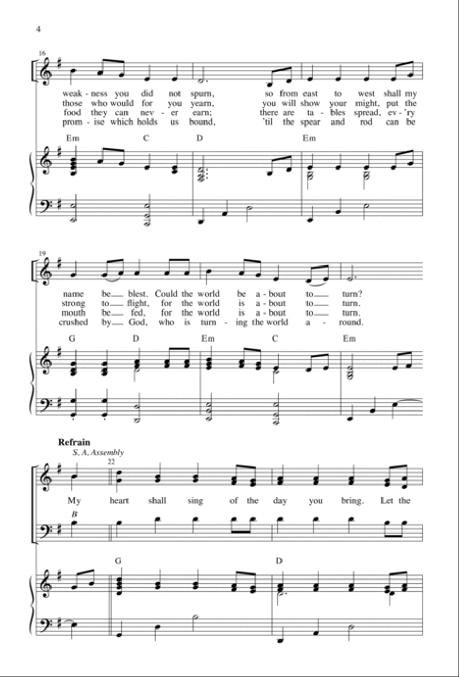 Canticle of the Turning | Download Edition Unison Choir scores gallery preview page 4