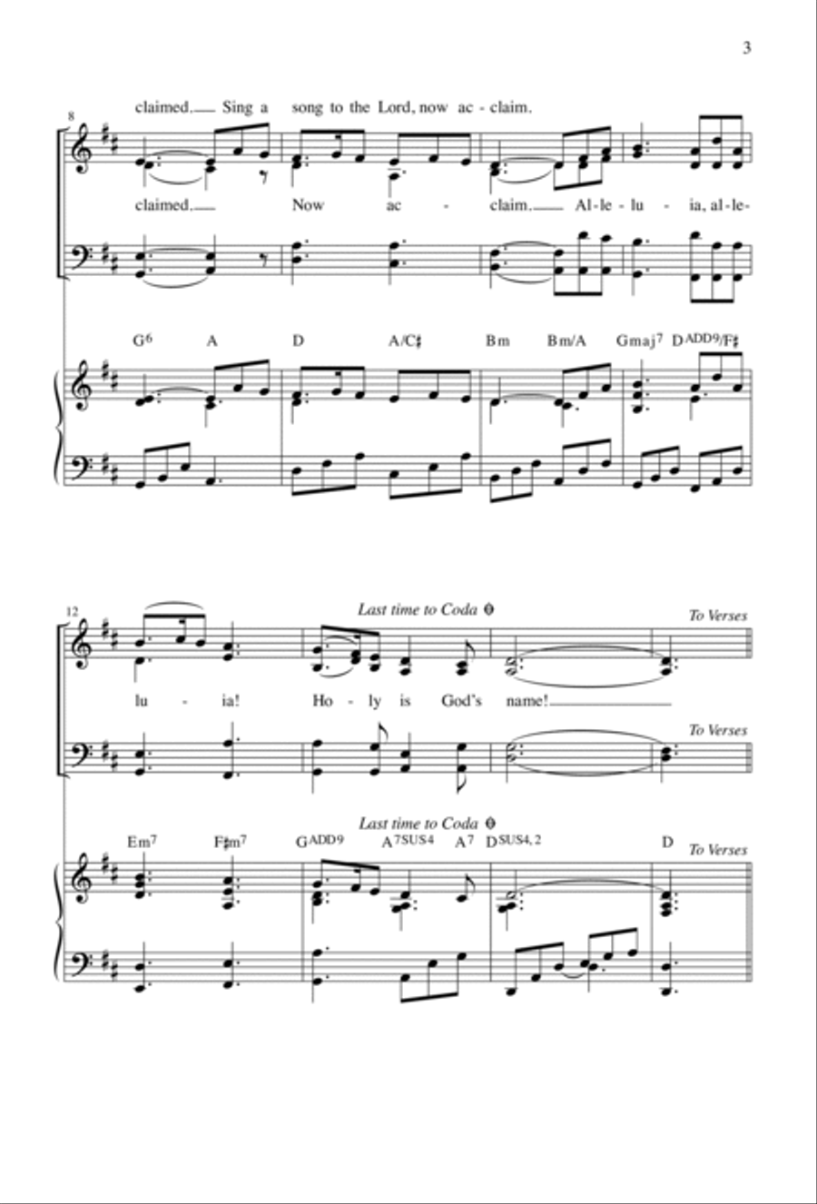 Psalm 95: Sing a Song to the Lord | Download Edition 4-Part scores gallery preview page 3