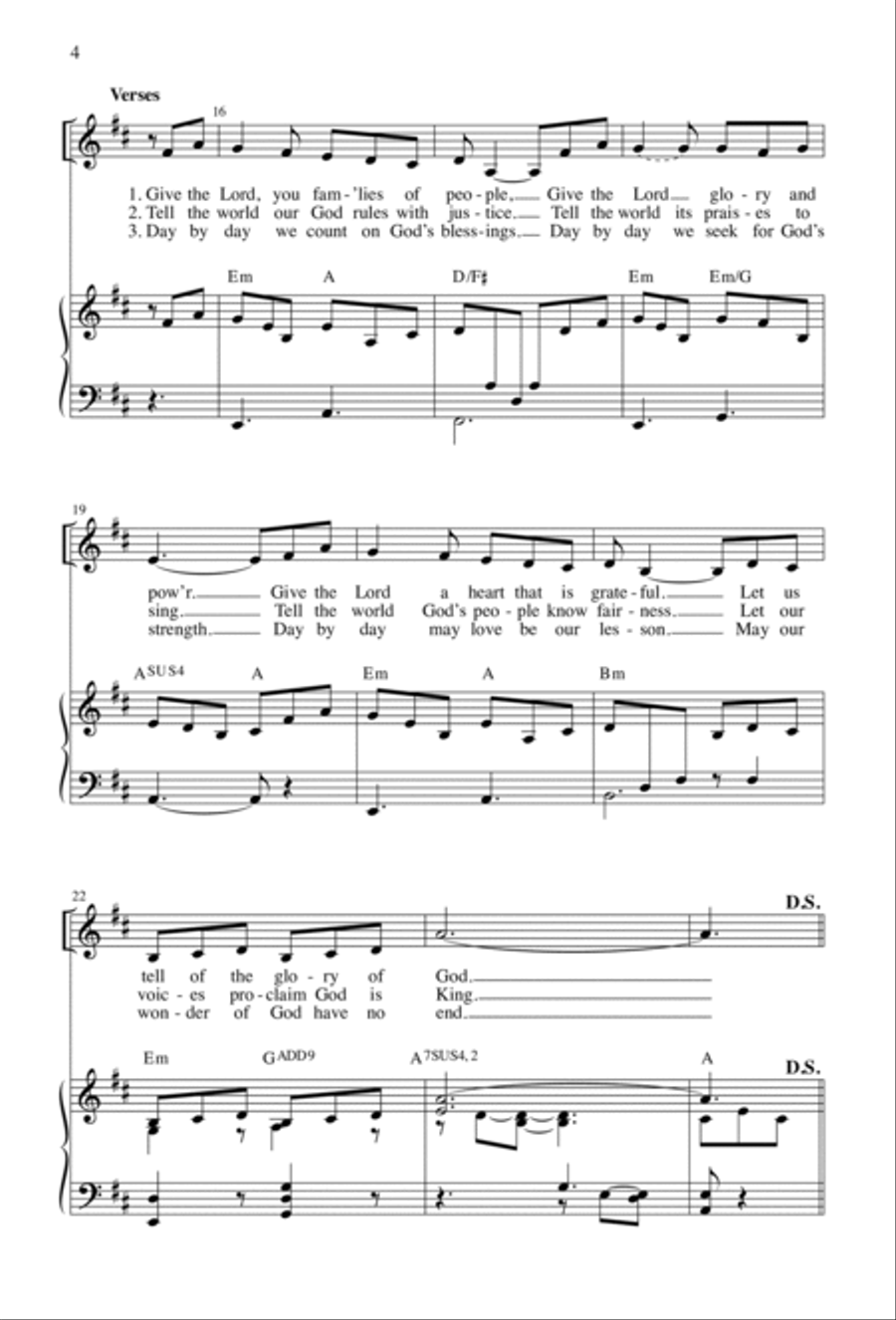 Psalm 95: Sing a Song to the Lord | Download Edition 4-Part scores gallery preview page 4