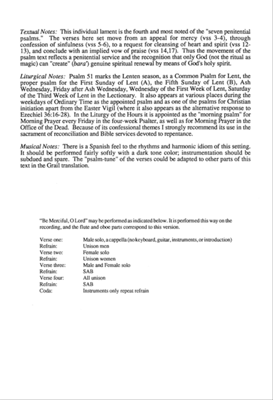 Be Merciful, O Lord Be Merciful, O Lord Unison Choir scores gallery preview page 2