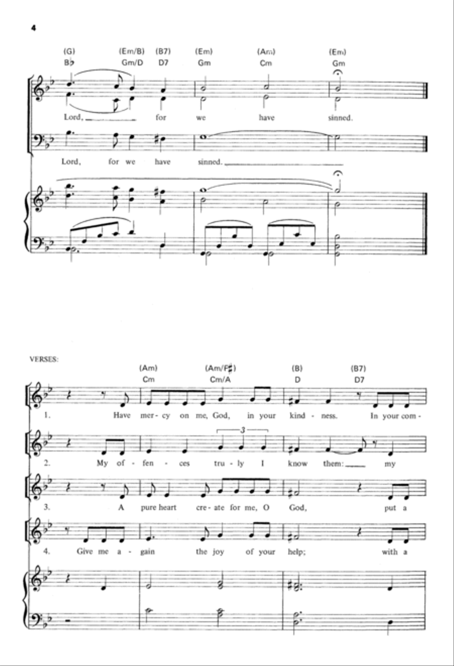 Be Merciful, O Lord Be Merciful, O Lord Unison Choir scores gallery preview page 4