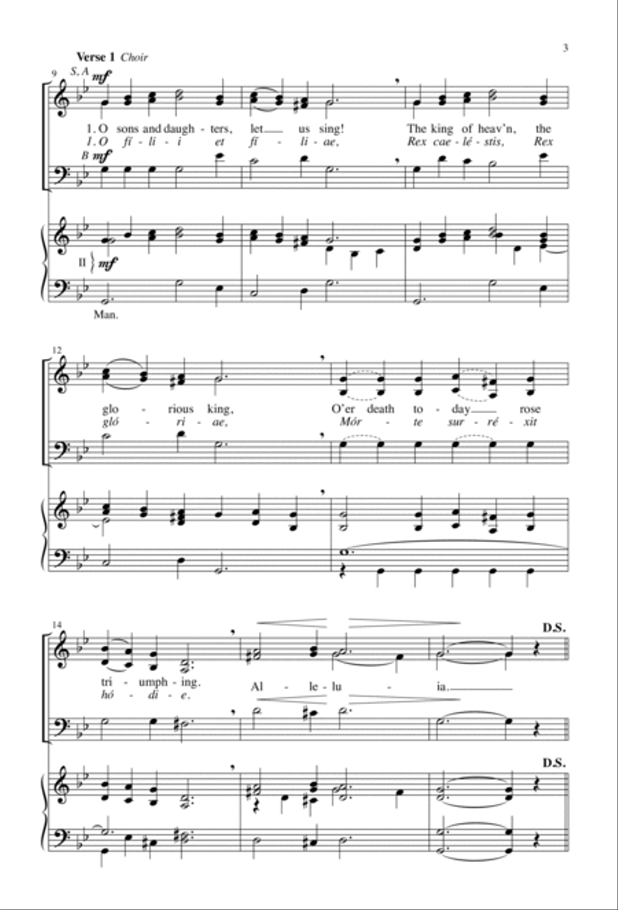 O Sons and Daughters | Download Edition 3-Part scores gallery preview page 3
