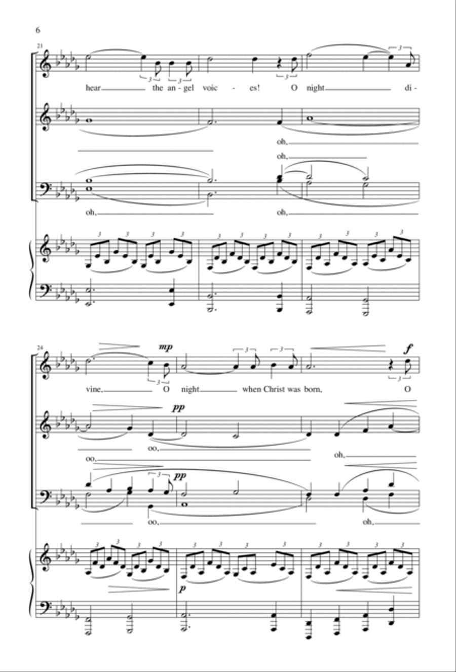 O Holy Night O Holy Night 4-Part scores gallery preview page 6