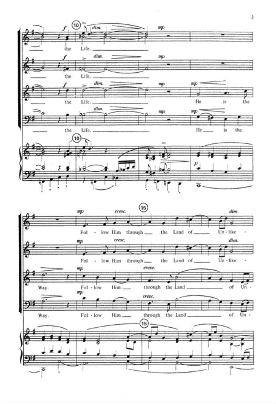 He Is the Way | Download Edition 4-Part scores gallery preview page 3