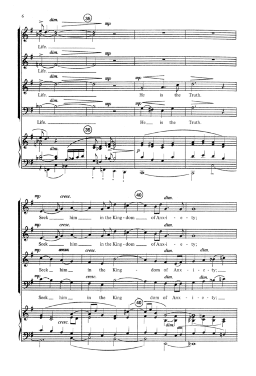 He Is the Way | Download Edition 4-Part scores gallery preview page 6