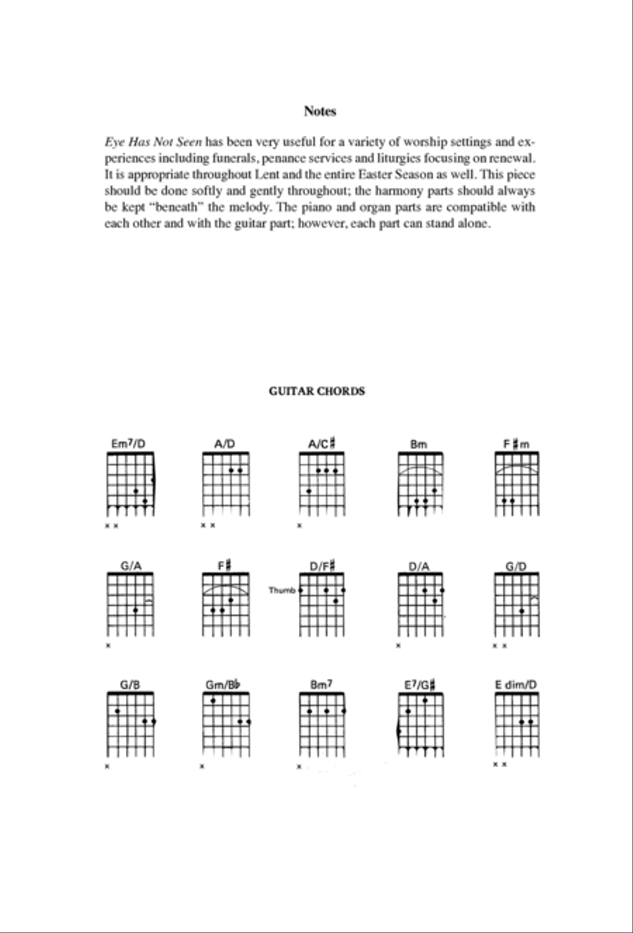 Eye Has Not Seen | Download Edition 4-Part scores gallery preview page 2